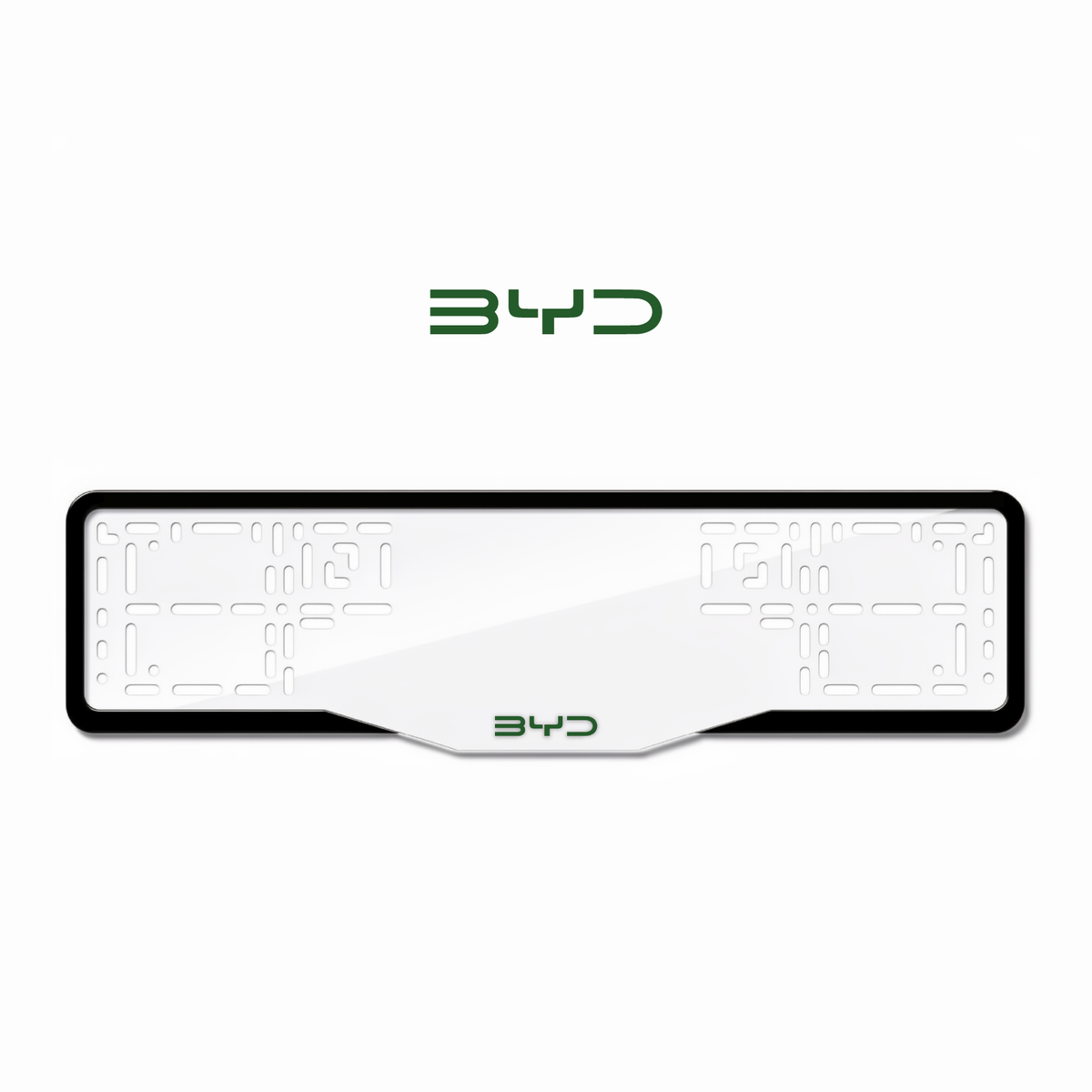 Cadres de plaque d'immatriculation BYD - Vert - GLASS