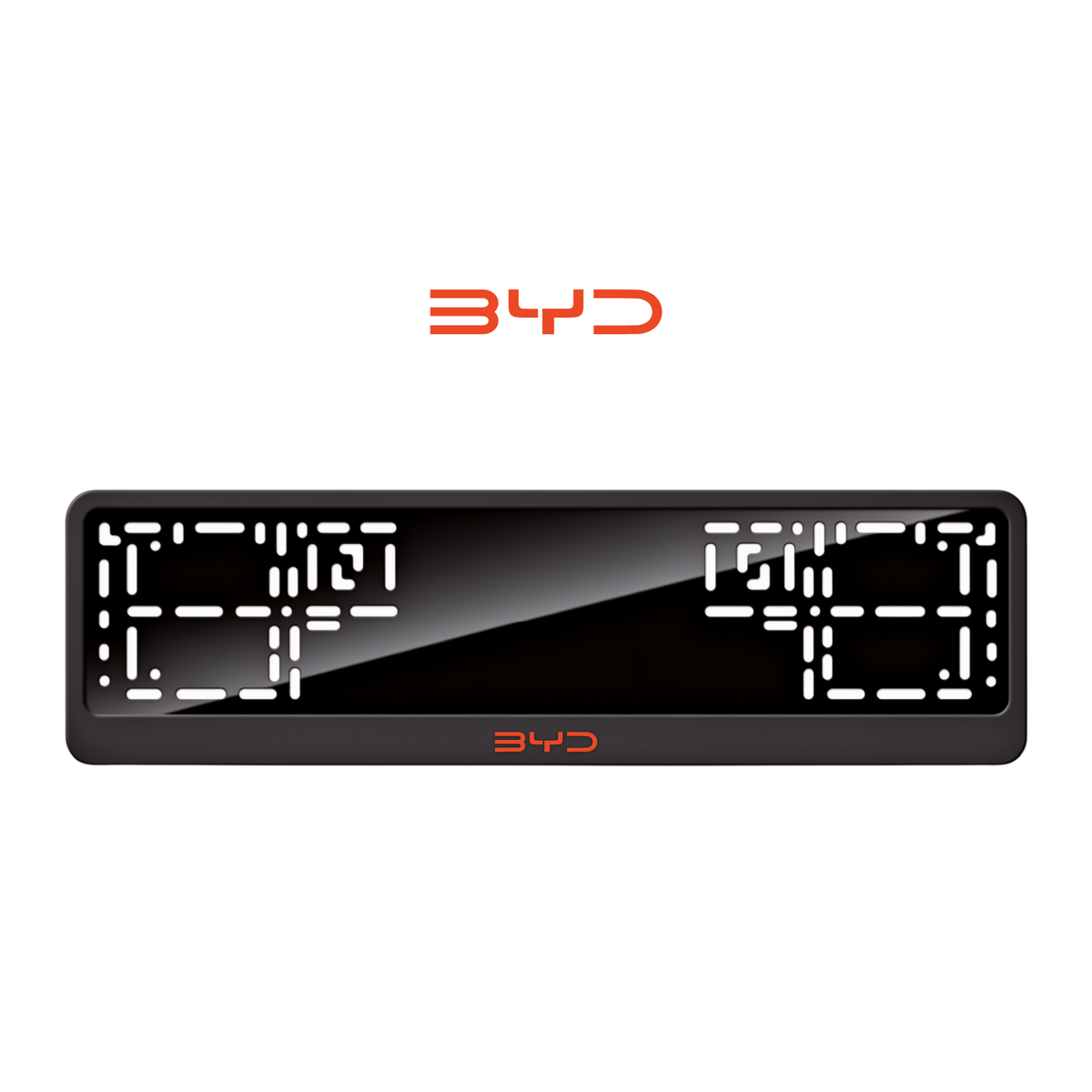 Cadres de plaque d'immatriculation BYD - Rouge - CLASSIC