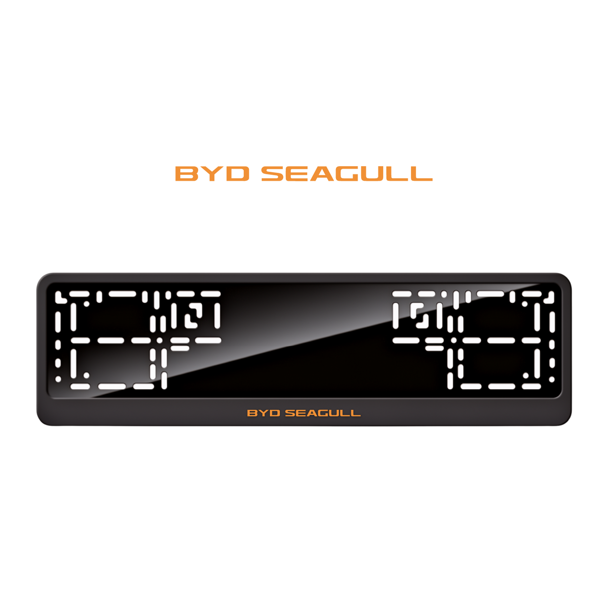 Cadres de plaque d'immatriculation BYD Seagull - Orange Hermès - CLASSIC