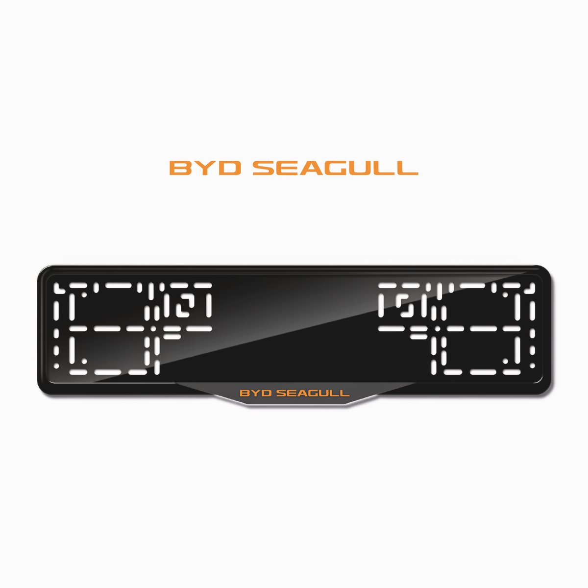 Cadres de plaque d'immatriculation BYD Seagull - Orange Hermès - SATIN