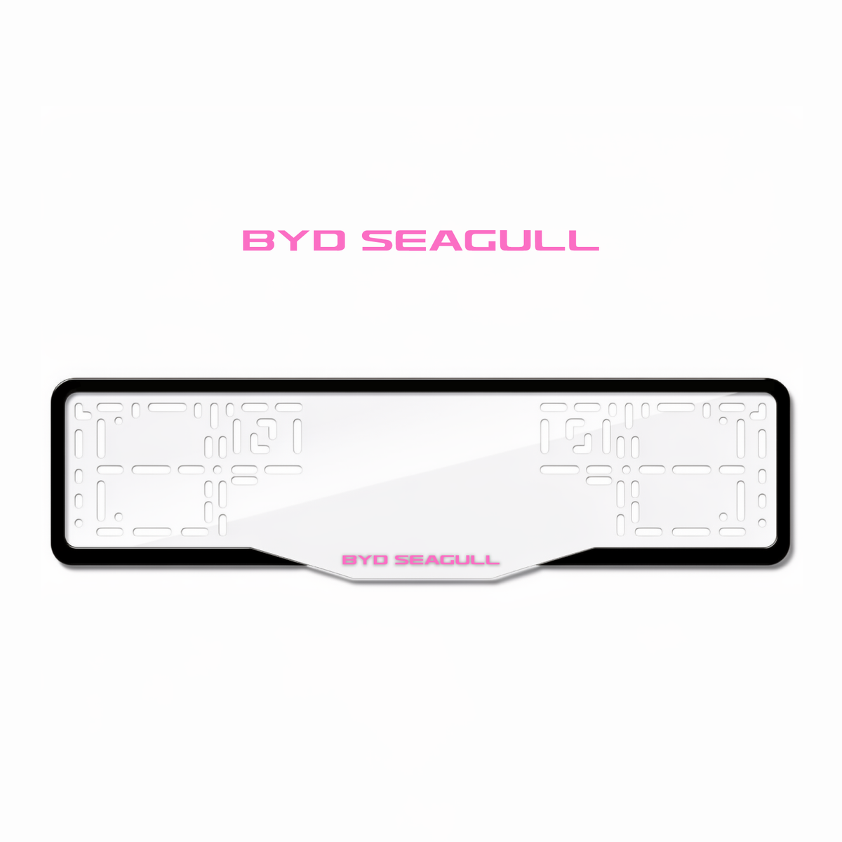 Cadres de plaque d'immatriculation BYD Seagull - Rose - GLASS