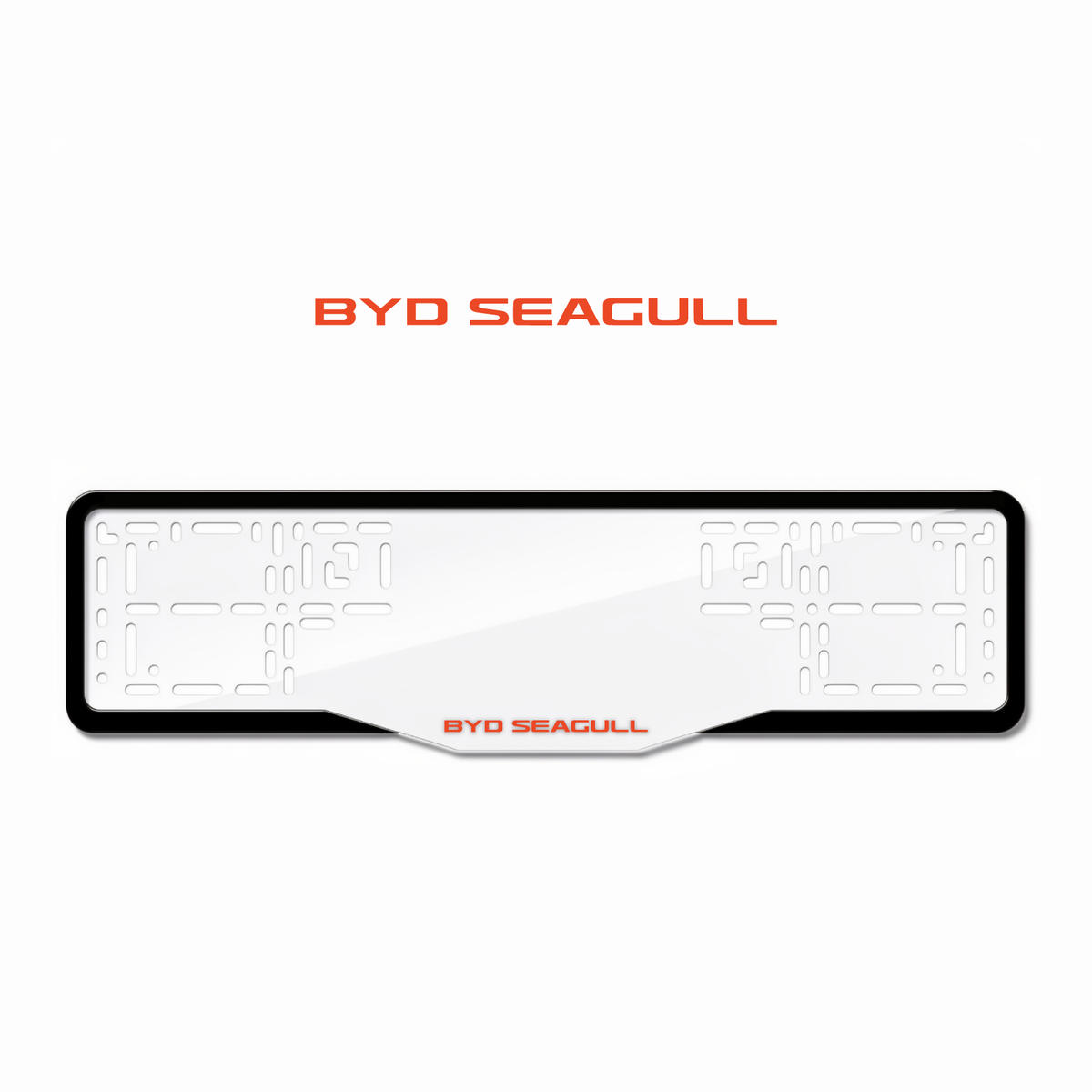 Cadres de plaque d'immatriculation BYD Seagull - Rouge - GLASS