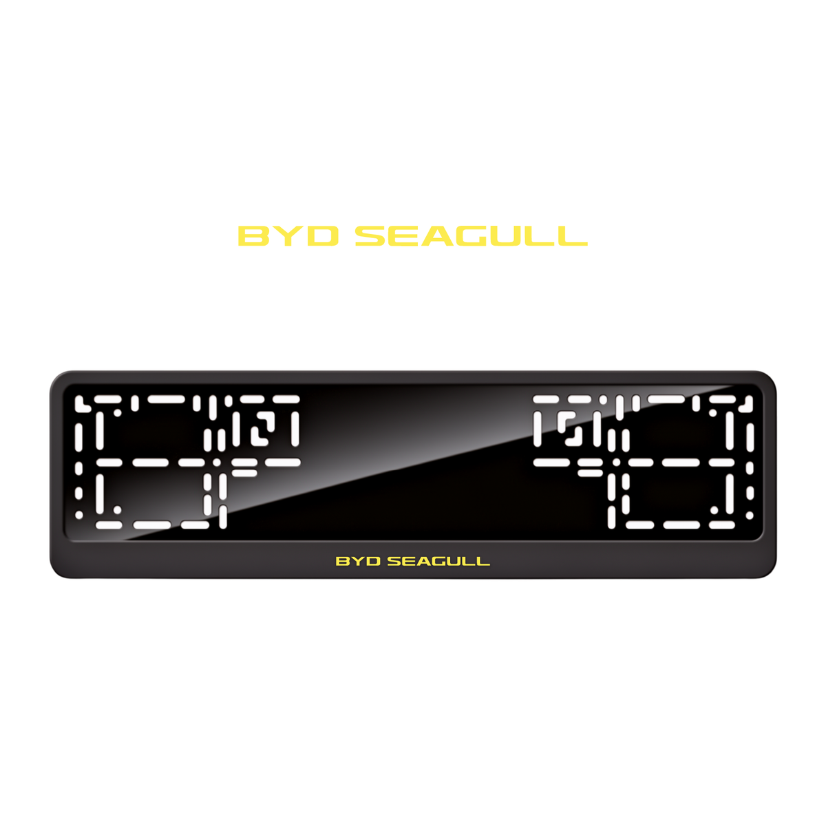 Cadres de plaque d'immatriculation BYD Seagull - Jaune - CLASSIC