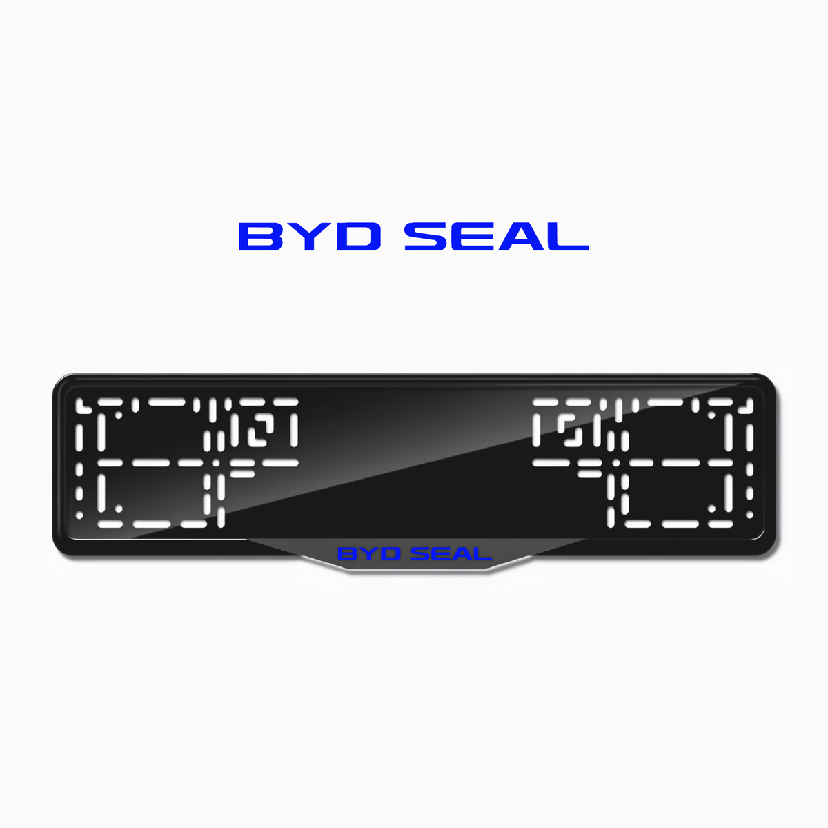 Cadres de plaque d'immatriculation BYD Seal - Bleu - SATIN