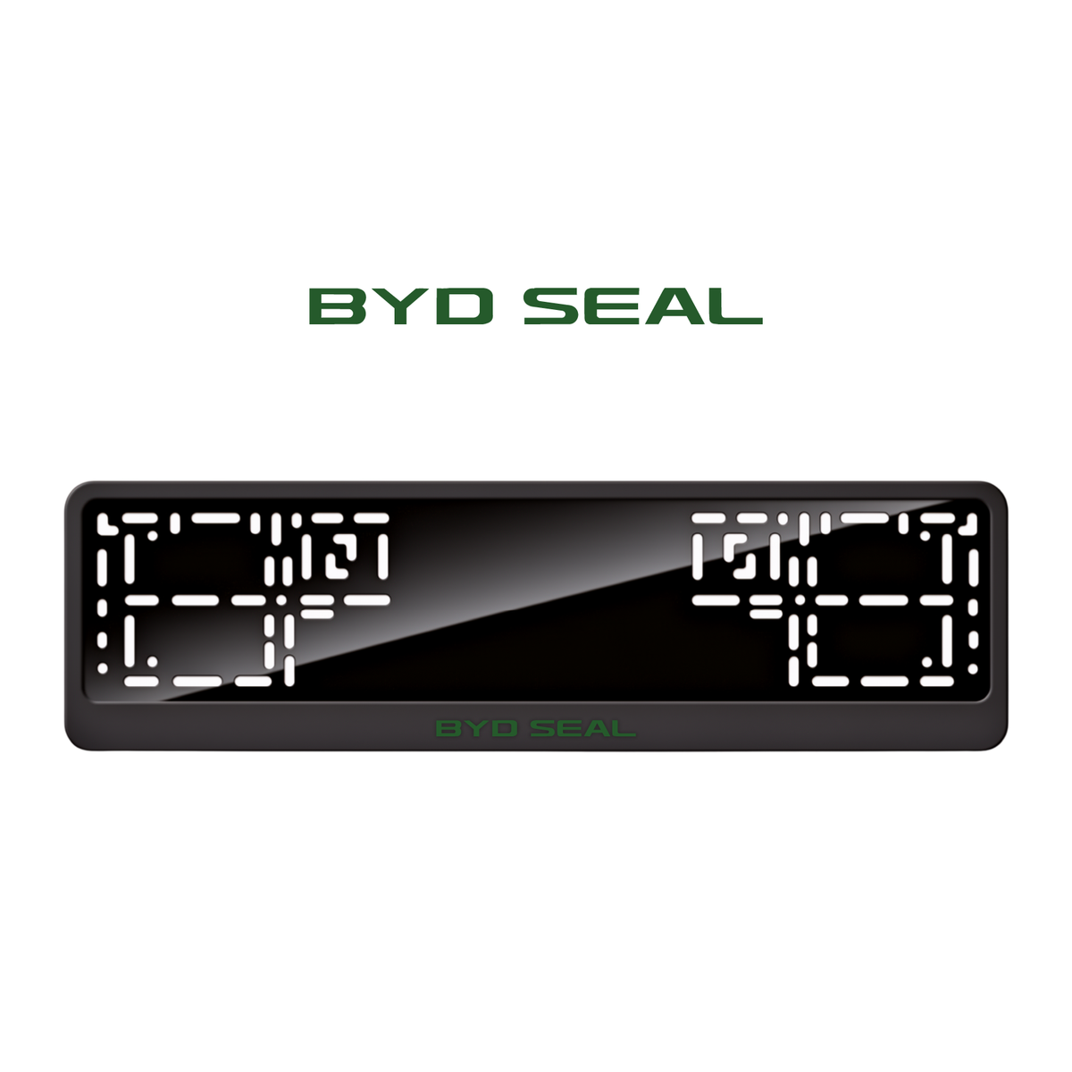 Cadres de plaque d'immatriculation BYD Seal - Vert - CLASSIC