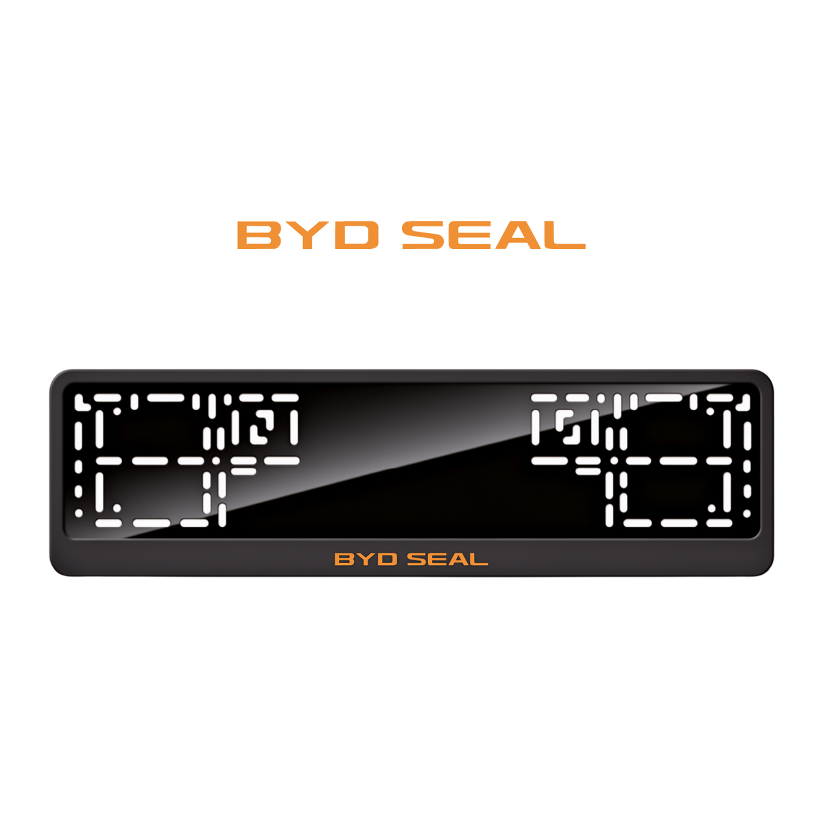 Cadres de plaque d'immatriculation BYD Seal - Orange Hermès - CLASSIC