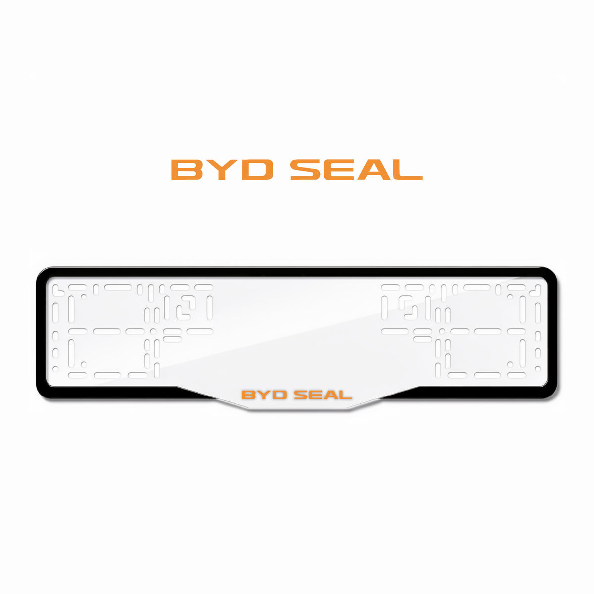 Cadres de plaque d'immatriculation BYD Seal - Orange Hermès - GLASS