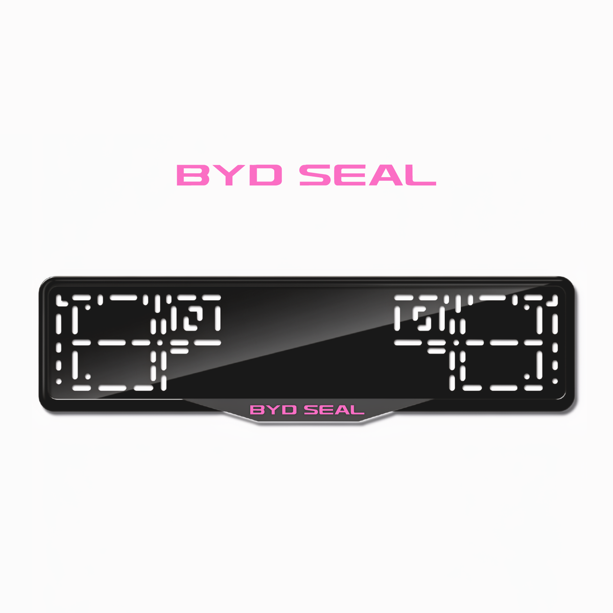 Cadres de plaque d'immatriculation BYD Seal - Rose - SATIN