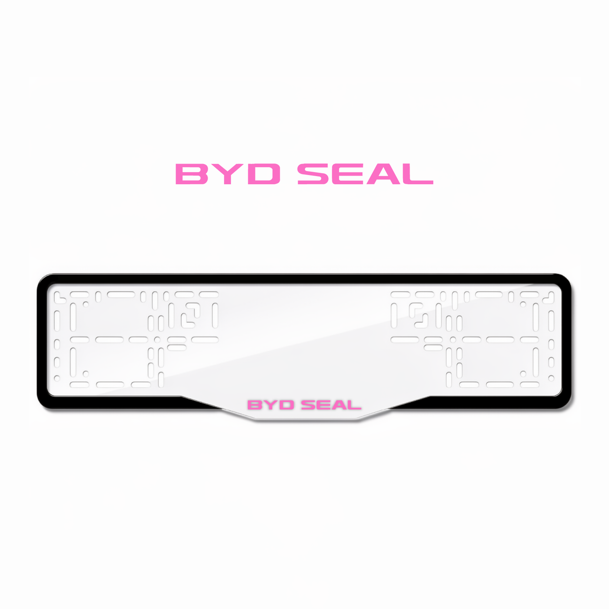 Cadres de plaque d'immatriculation BYD Seal - Rose - GLASS