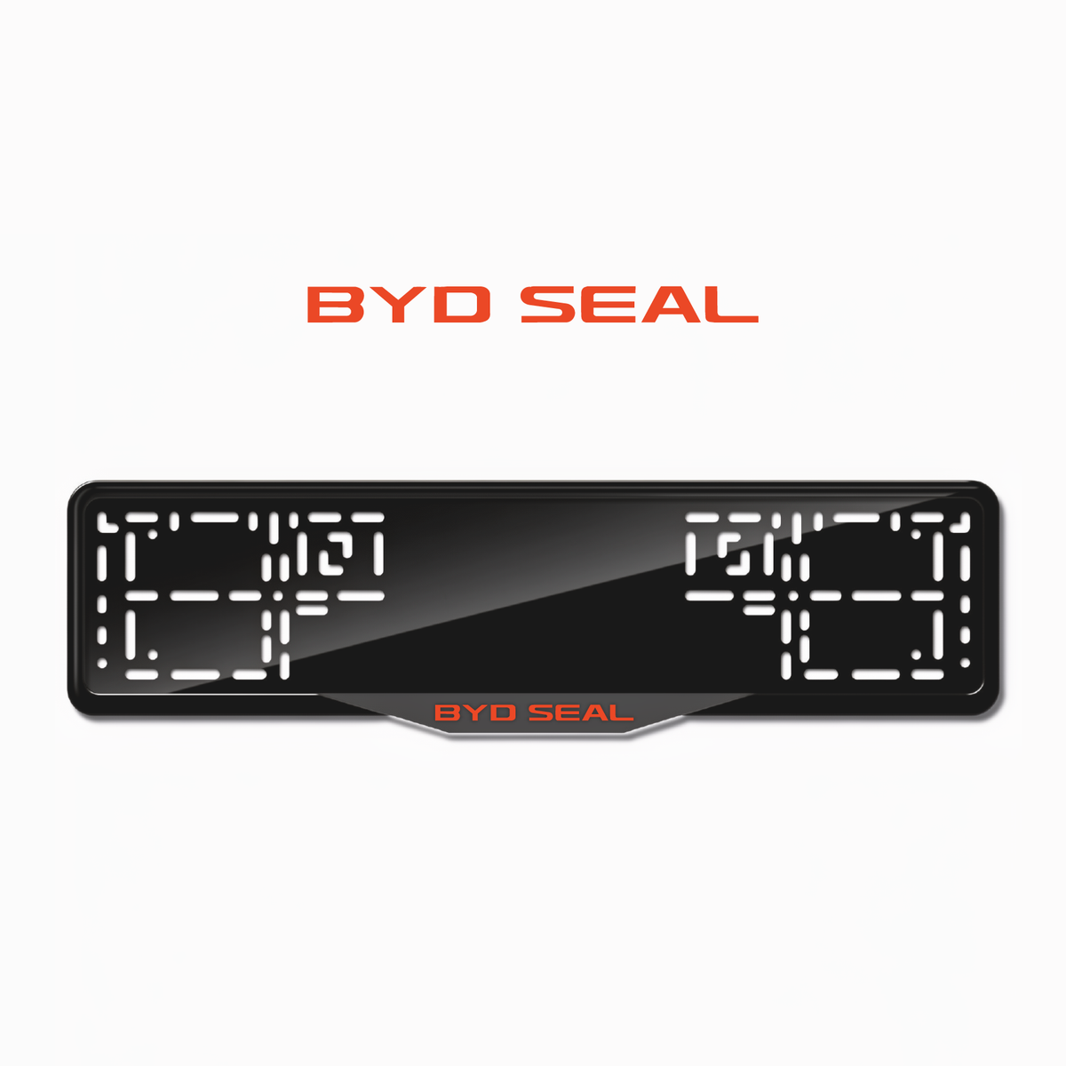 Cadres de plaque d'immatriculation BYD Seal - Rouge - SATIN