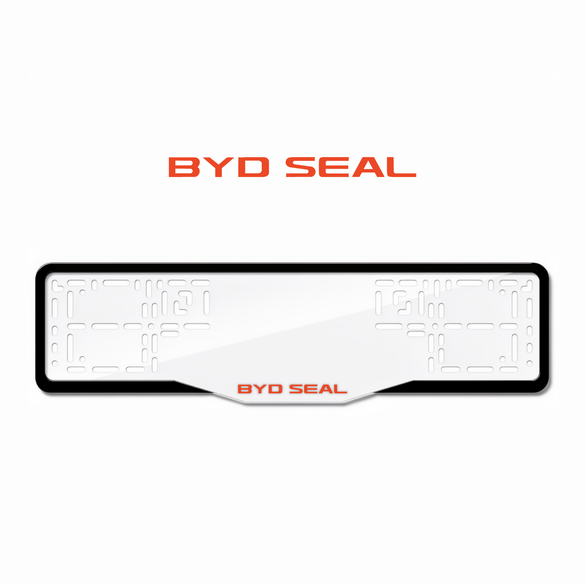 Cadres de plaque d'immatriculation BYD Seal - Rouge - GLASS