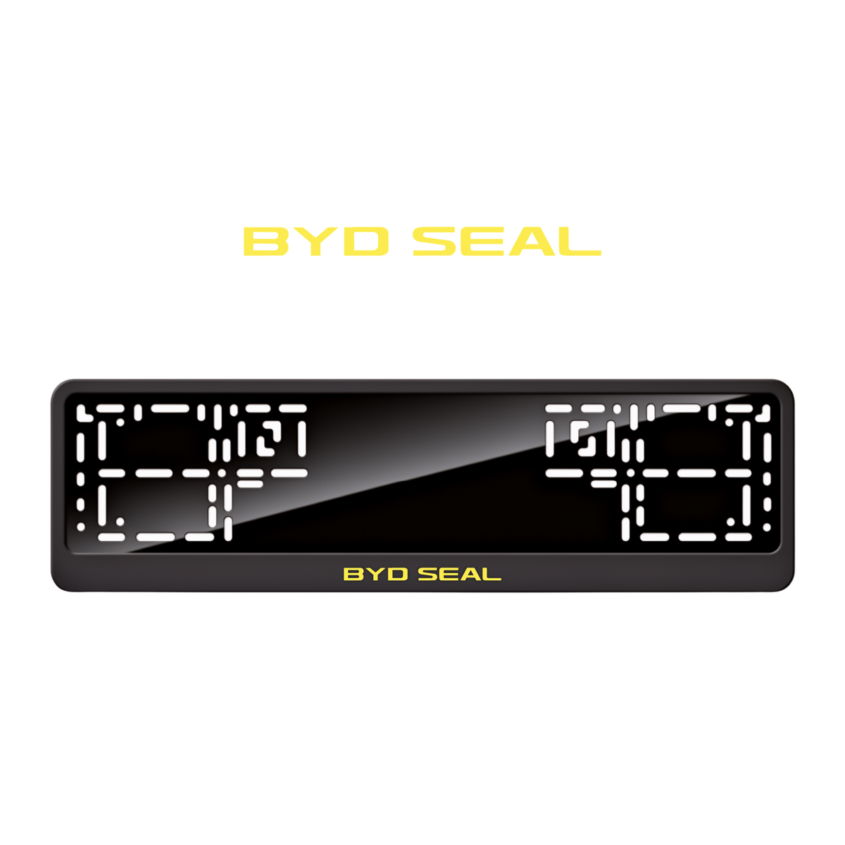 Cadres de plaque d'immatriculation BYD Seal - Jaune - CLASSIC
