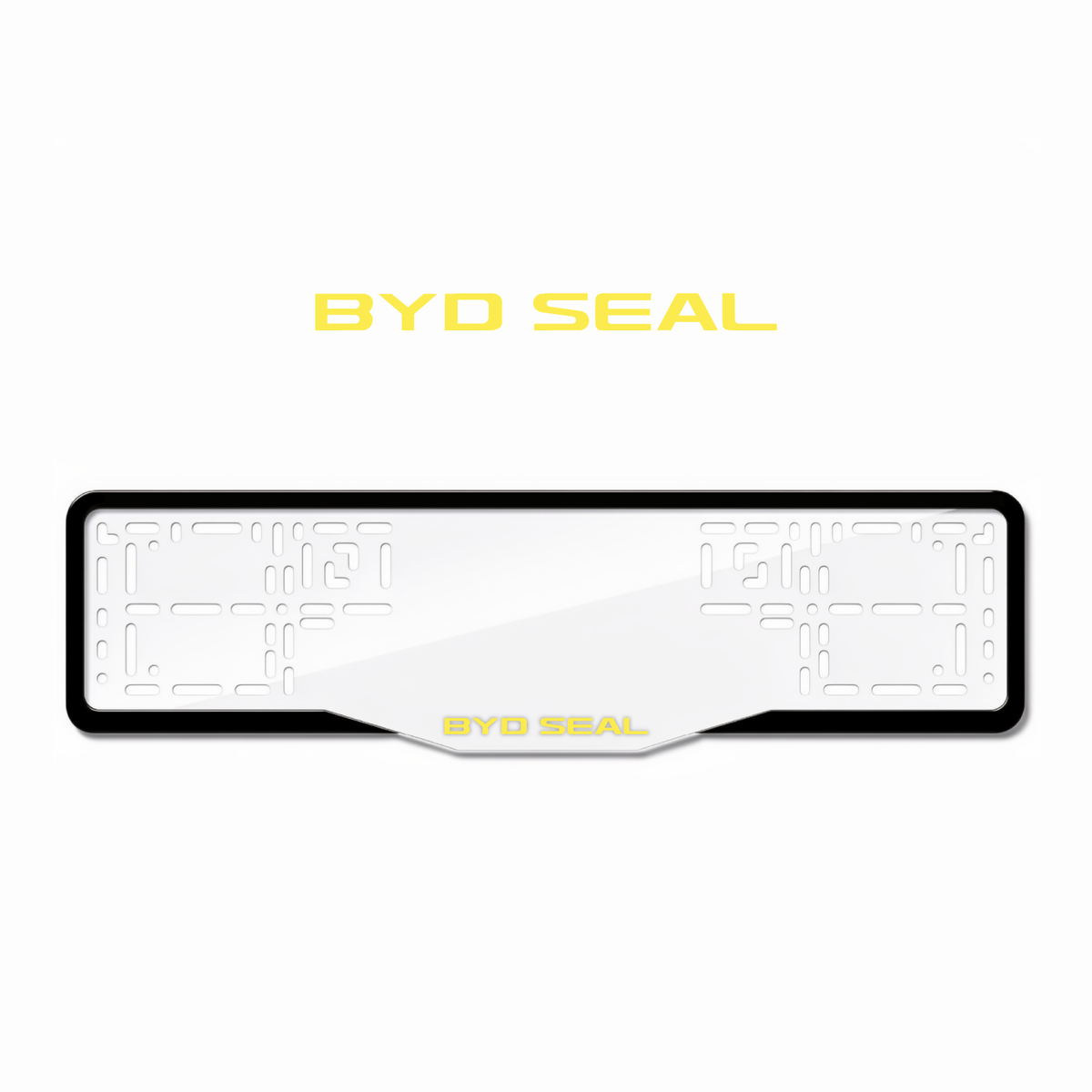 Cadres de plaque d'immatriculation BYD Seal - Jaune - GLASS