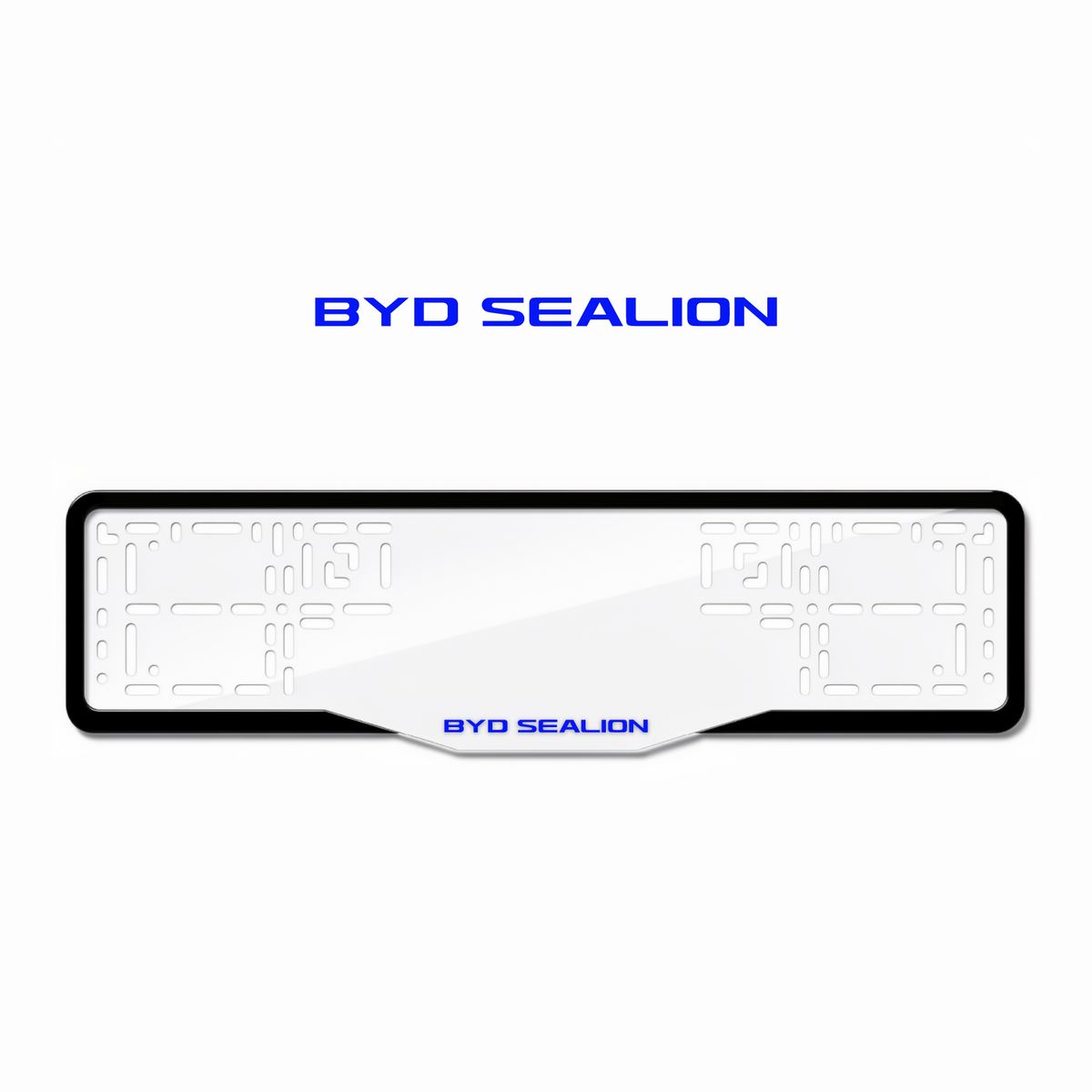 Cadres de plaque d'immatriculation BYD Sealion - Bleu - GLASS