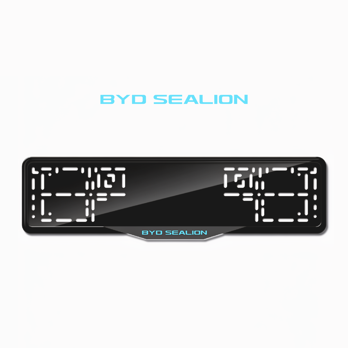 Cadres de plaque d'immatriculation BYD Sealion - Bleu Tiffany - SATIN