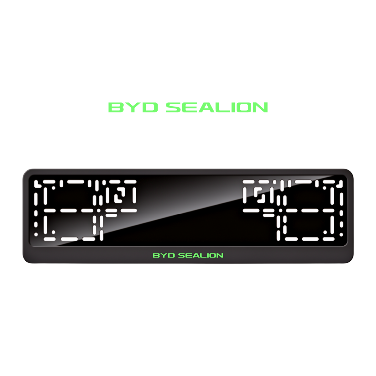 Cadres de plaque d'immatriculation BYD Sealion - Vert néon - CLASSIC