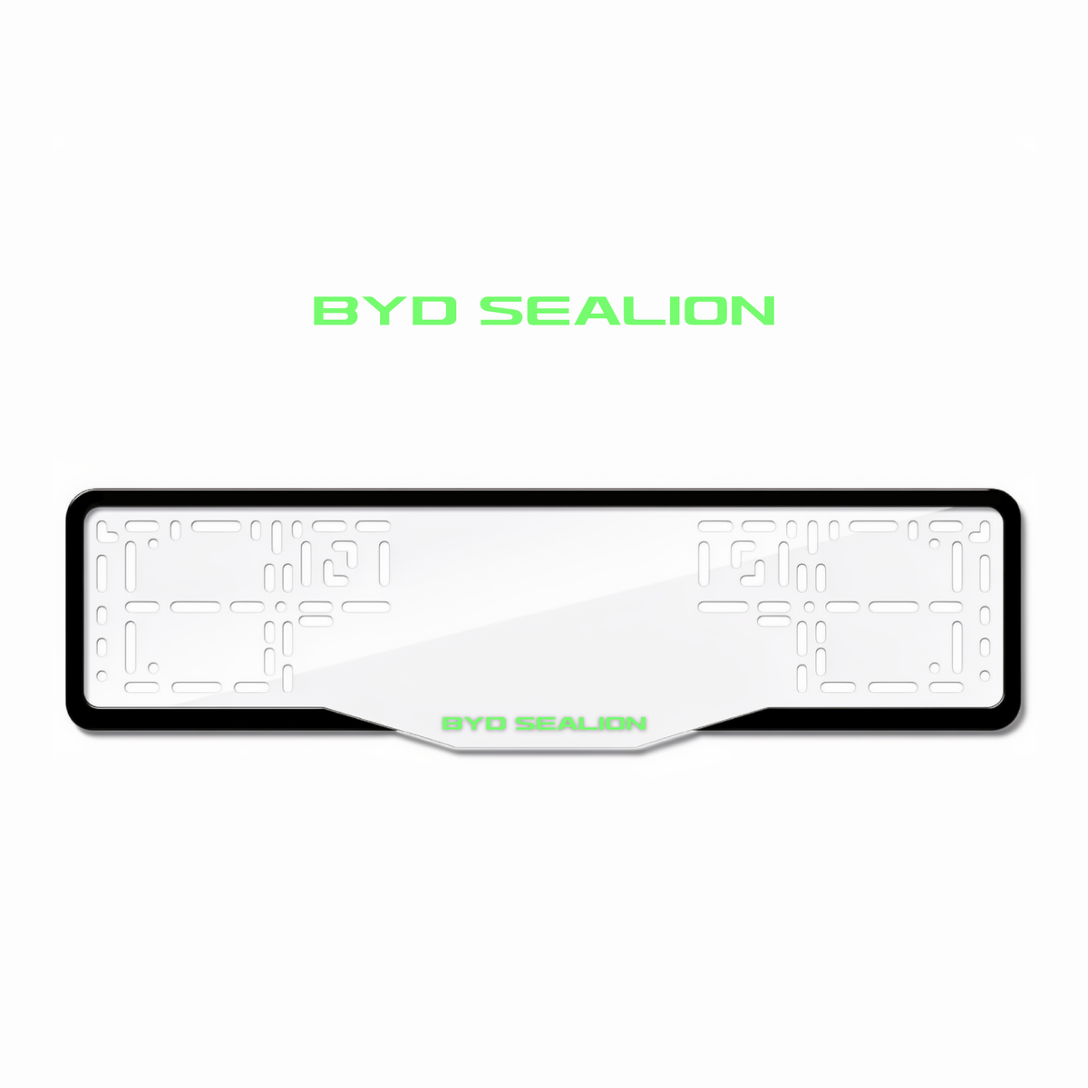 Cadres de plaque d'immatriculation BYD Sealion - Vert néon - GLASS