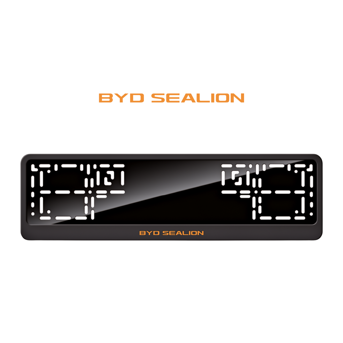 Cadres de plaque d'immatriculation BYD Sealion - Orange Hermès - CLASSIC