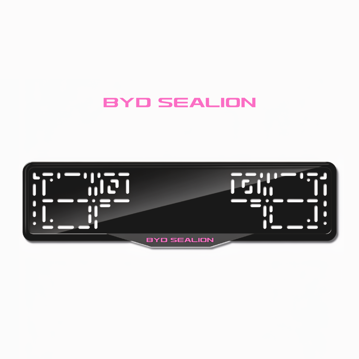 Cadres de plaque d'immatriculation BYD Sealion - Rose - SATIN