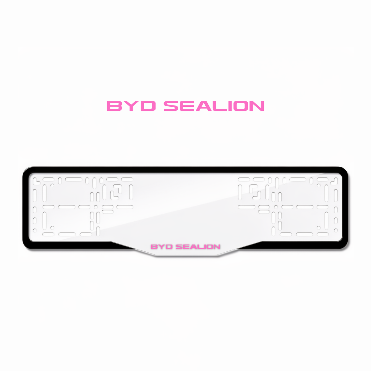 Cadres de plaque d'immatriculation BYD Sealion - Rose - GLASS