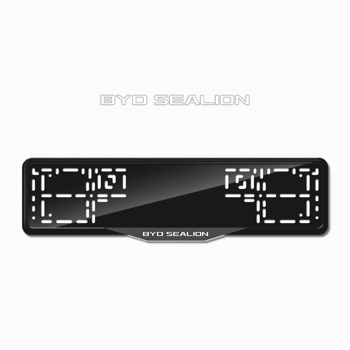 Cadres de plaque d'immatriculation BYD Sealion - Blanc - SATIN