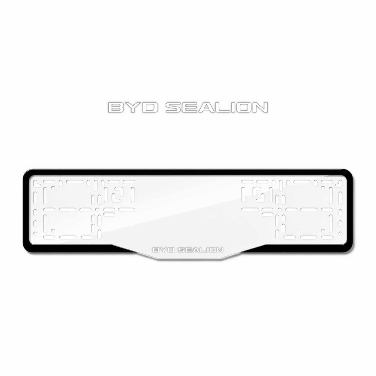 Cadres de plaque d'immatriculation BYD Sealion - Blanc - GLASS