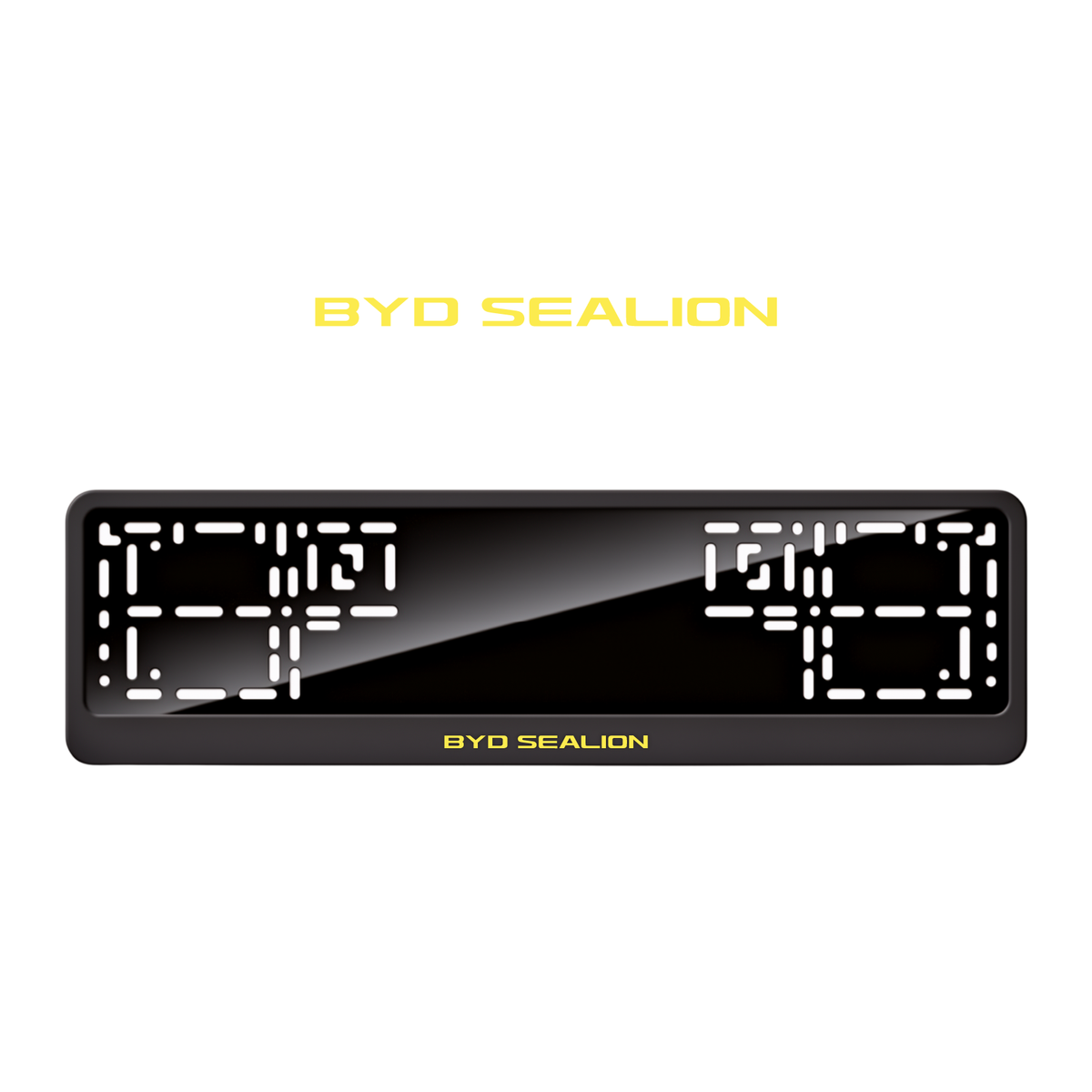 Cadres de plaque d'immatriculation BYD Sealion - Jaune - CLASSIC