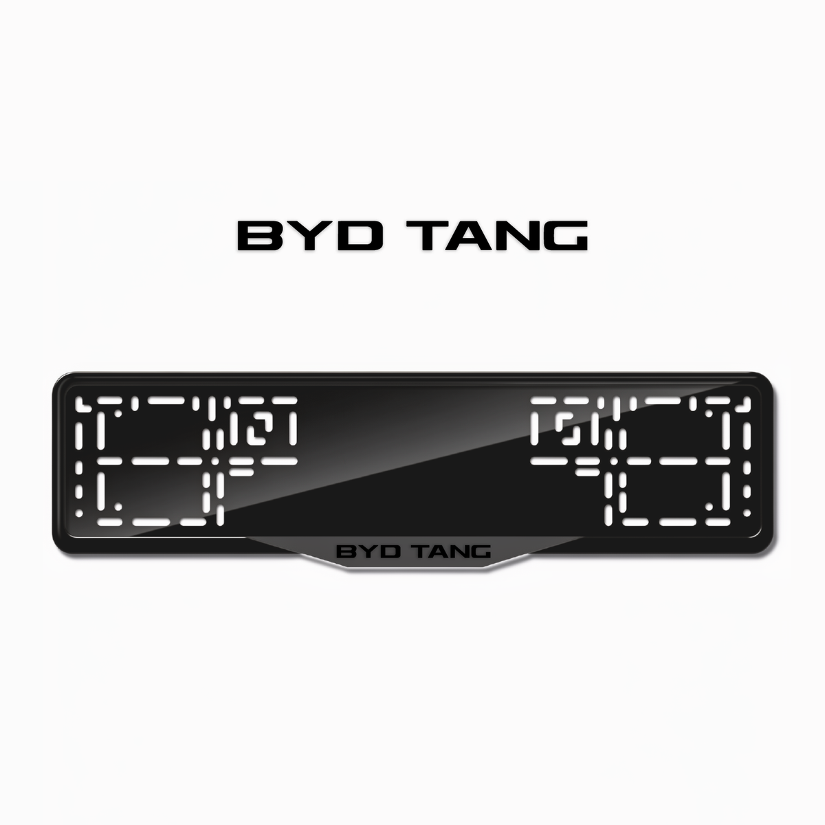 Cadres de plaque d'immatriculation BYD Tang - Noir - SATIN