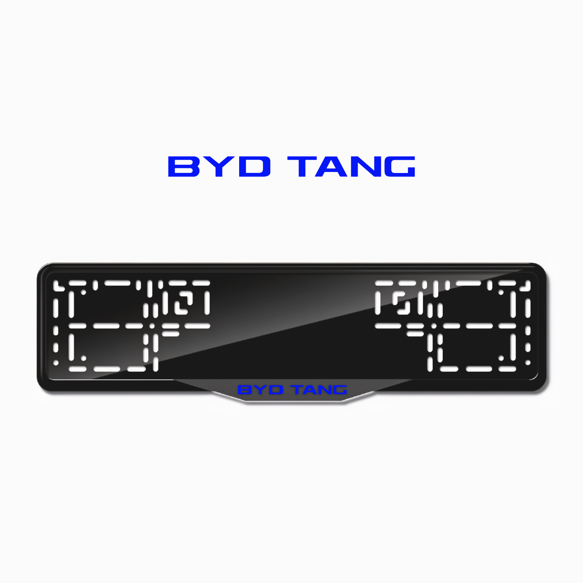 Cadres de plaque d'immatriculation BYD Tang - Bleu - SATIN