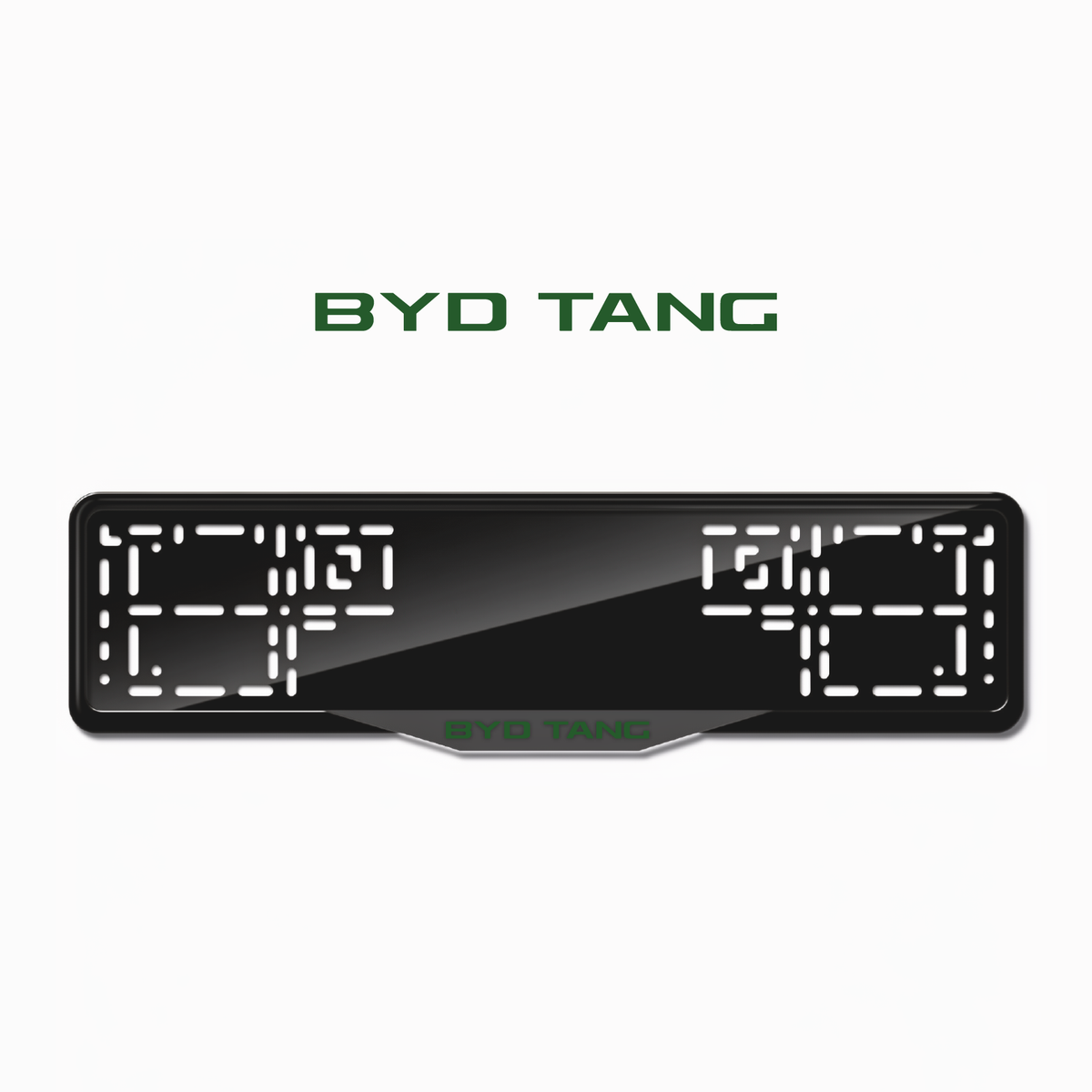 Cadres de plaque d'immatriculation BYD Tang - Vert - SATIN