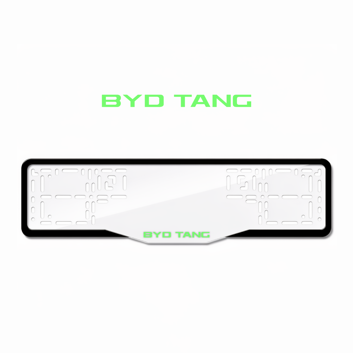 Cadres de plaque d'immatriculation BYD Tang - Vert néon - GLASS