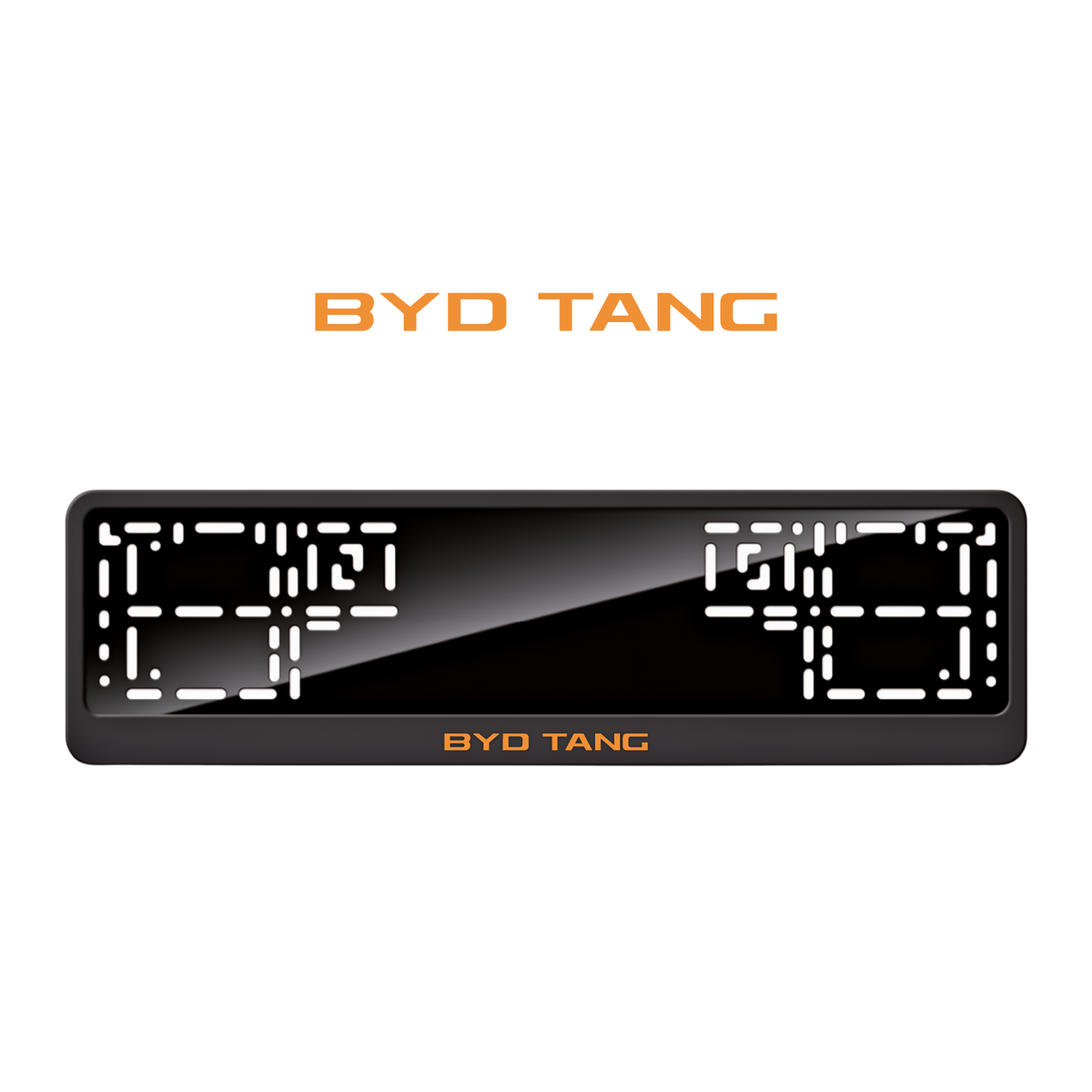 Cadres de plaque d'immatriculation BYD Tang - Orange Hermès - CLASSIC