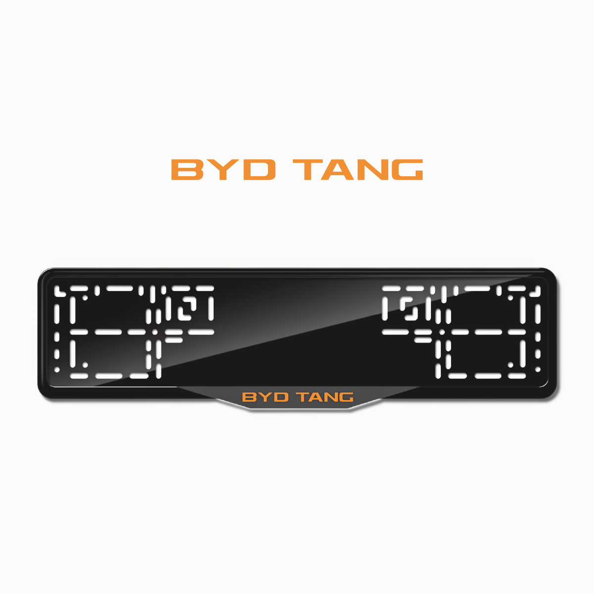 Cadres de plaque d'immatriculation BYD Tang - Orange Hermès - SATIN
