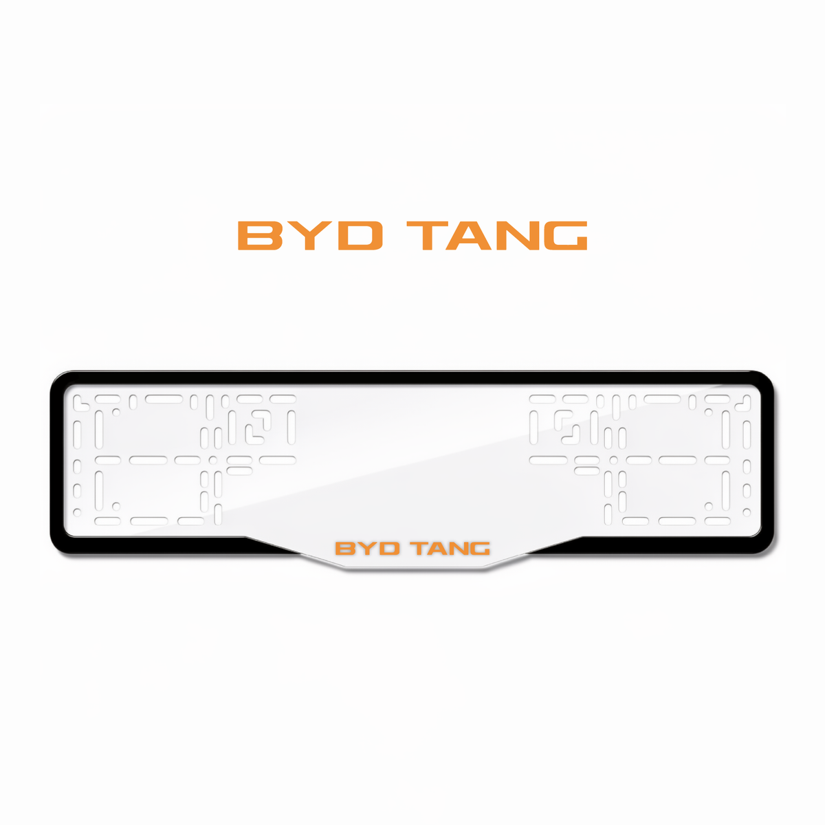 Cadres de plaque d'immatriculation BYD Tang - Orange Hermès - GLASS