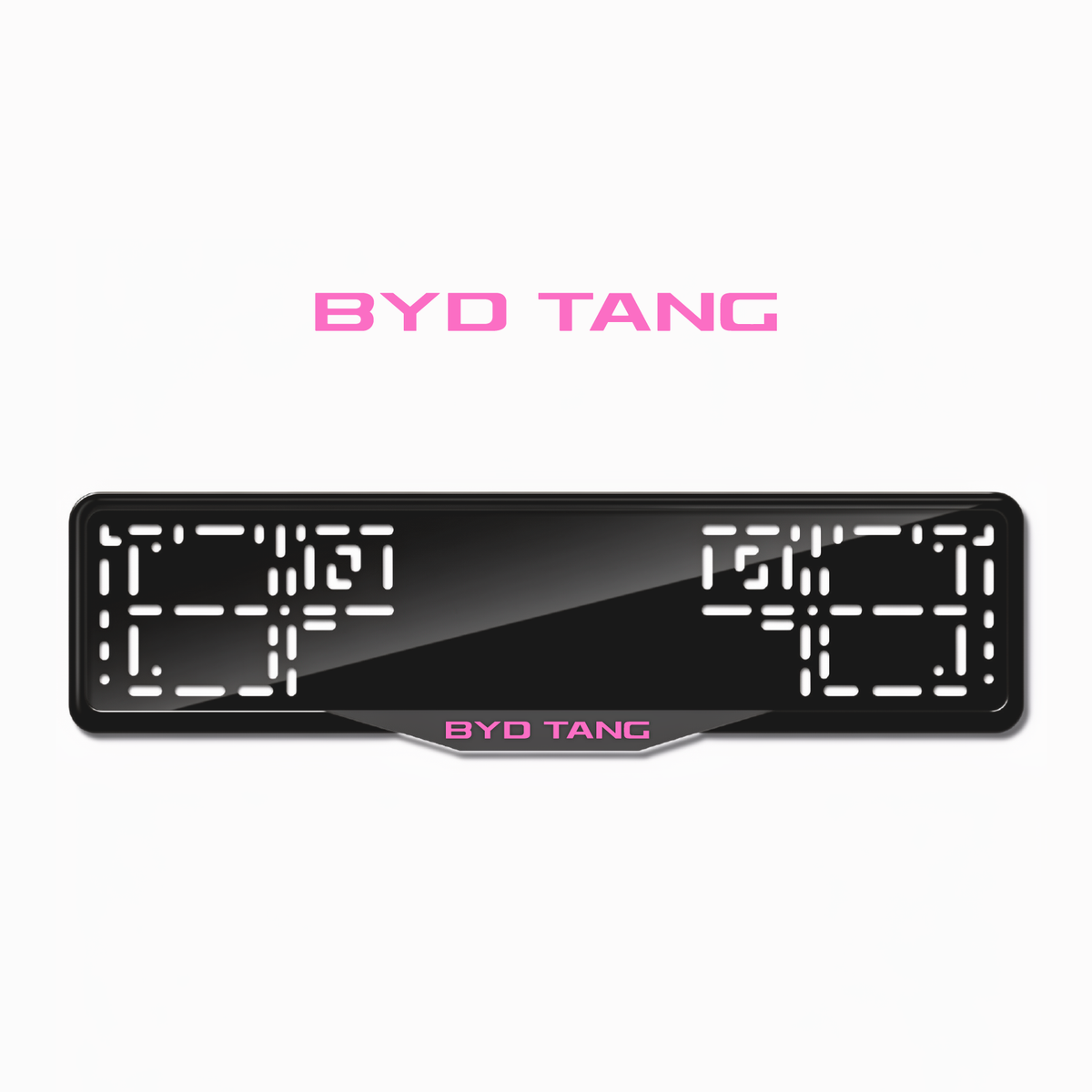 Cadres de plaque d'immatriculation BYD Tang - Rose - SATIN