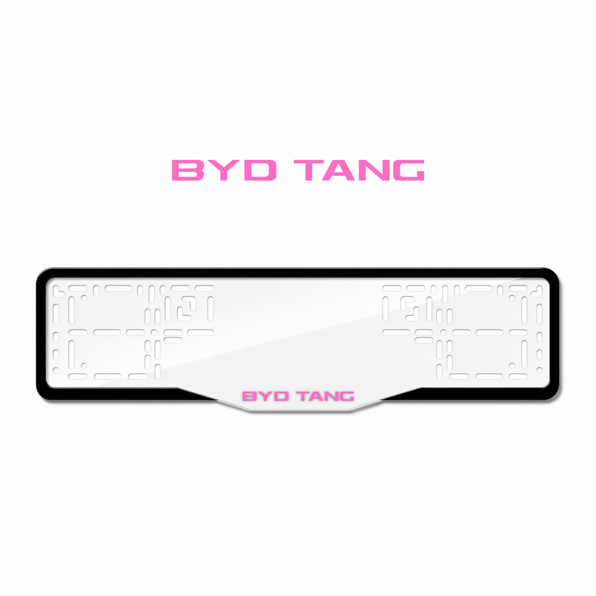 Cadres de plaque d'immatriculation BYD Tang - Rose - GLASS