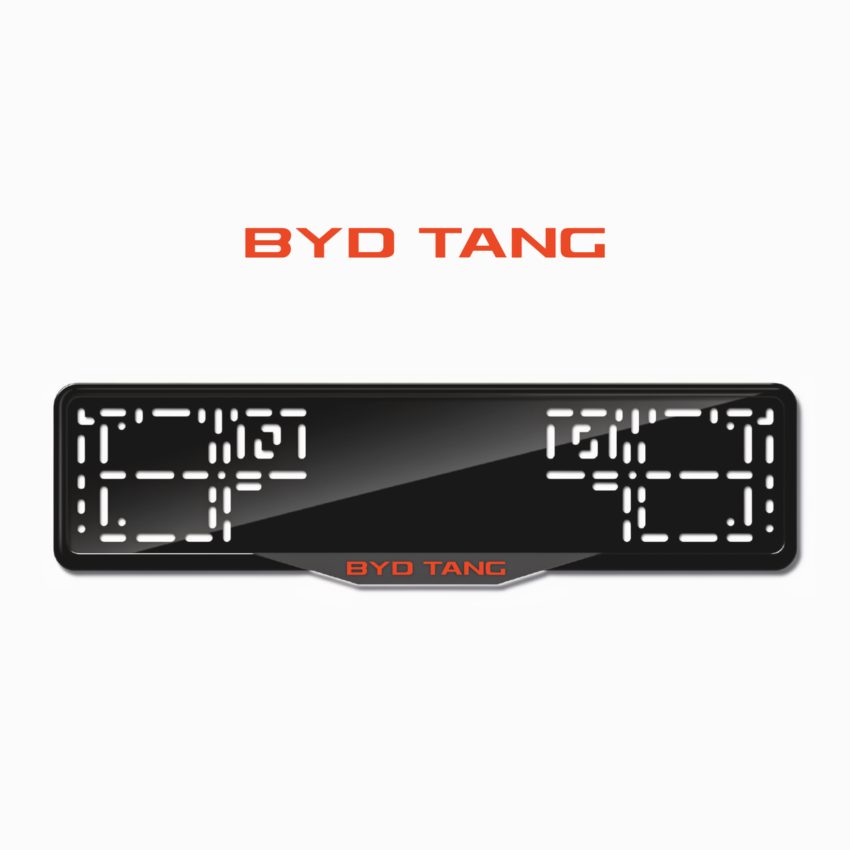 Cadres de plaque d'immatriculation BYD Tang - Rouge - SATIN