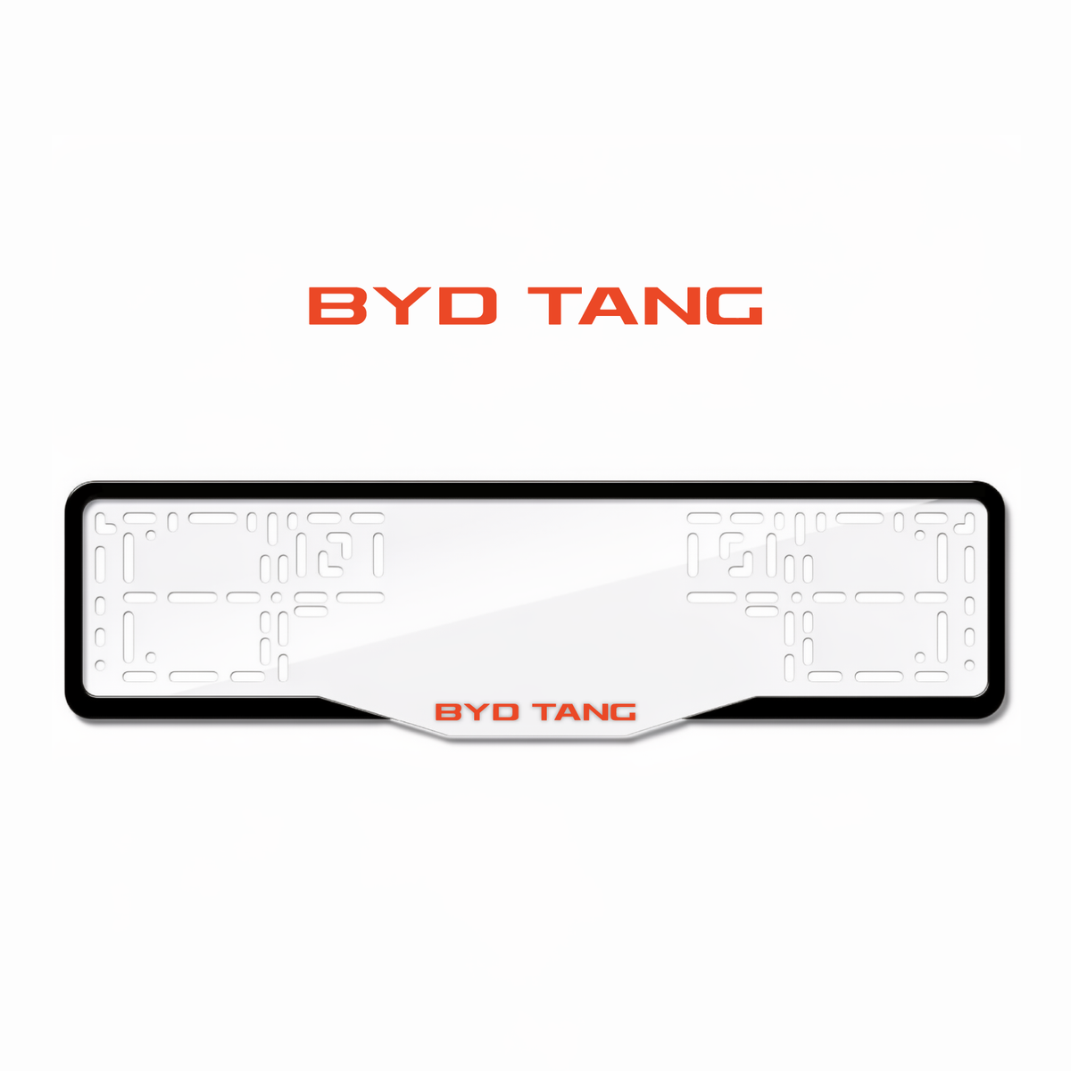 Cadres de plaque d'immatriculation BYD Tang - Rouge - GLASS