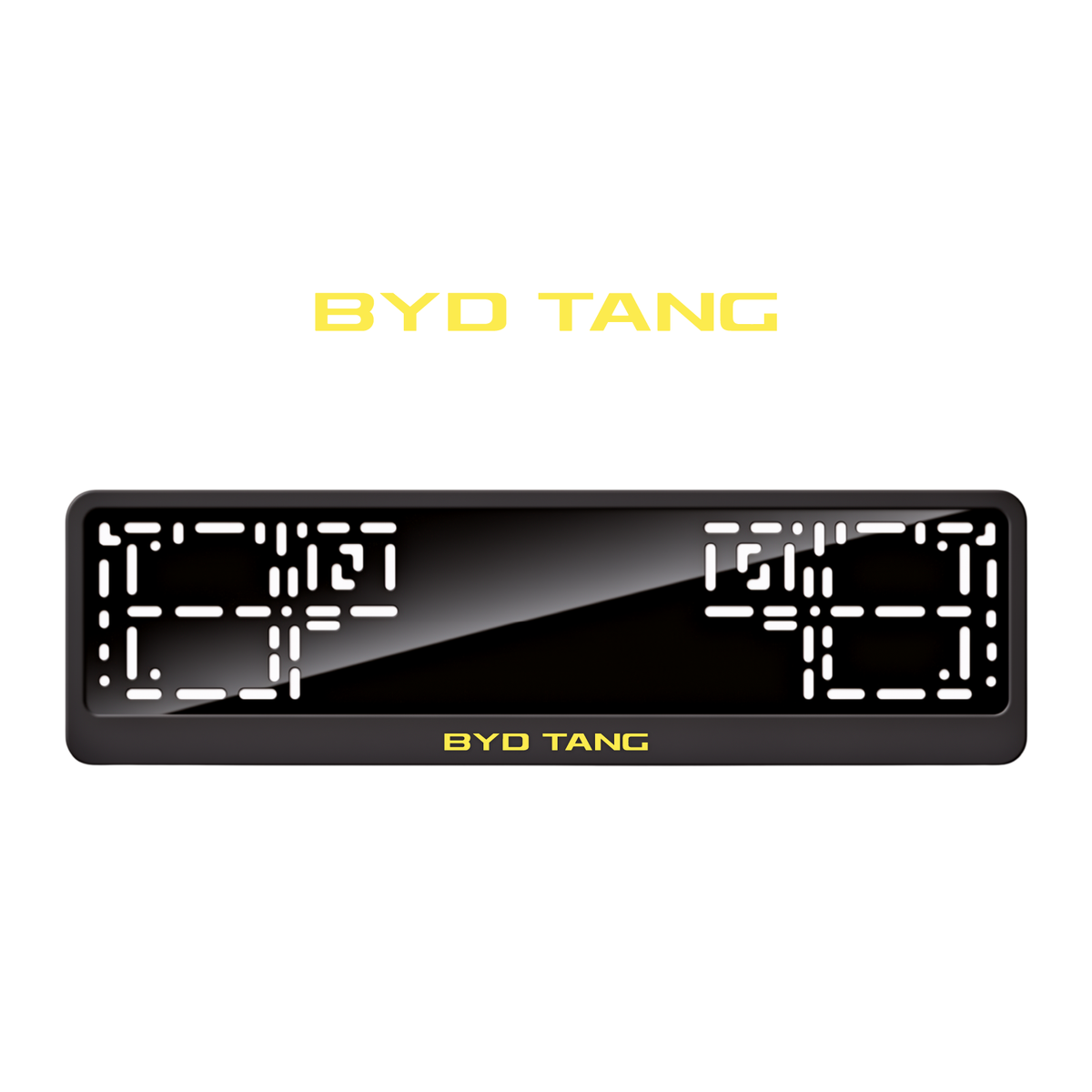 Cadres de plaque d'immatriculation BYD Tang - Jaune - CLASSIC