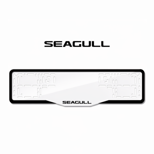 Cadres de plaque d'immatriculation Seagull - Noir - GLASS