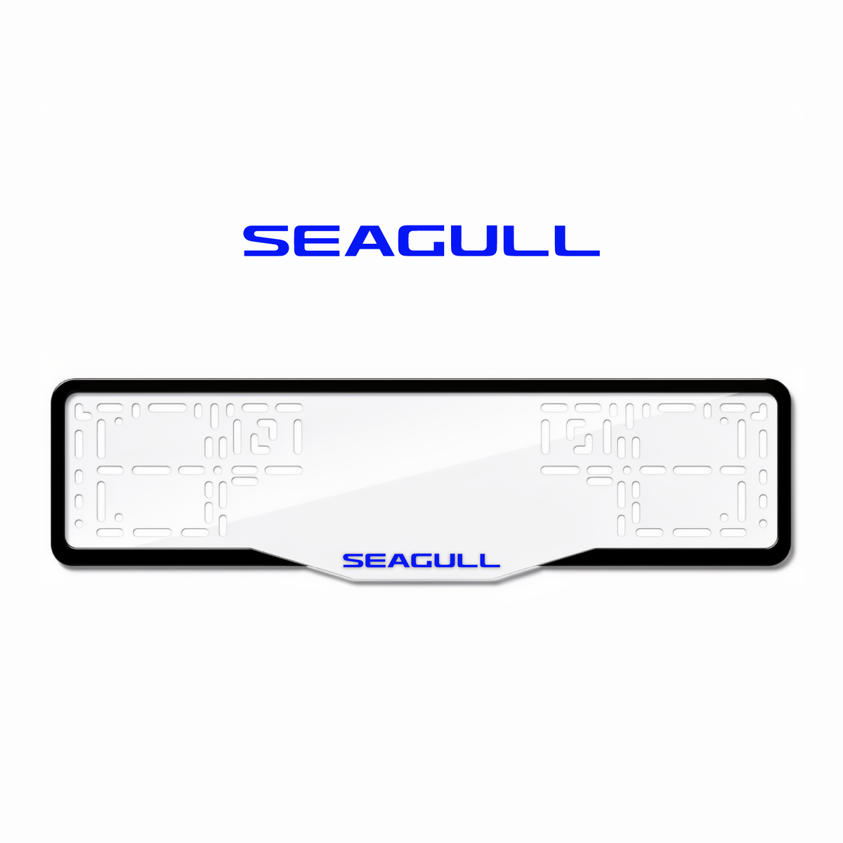 Cadres de plaque d'immatriculation Seagull - Bleu - GLASS