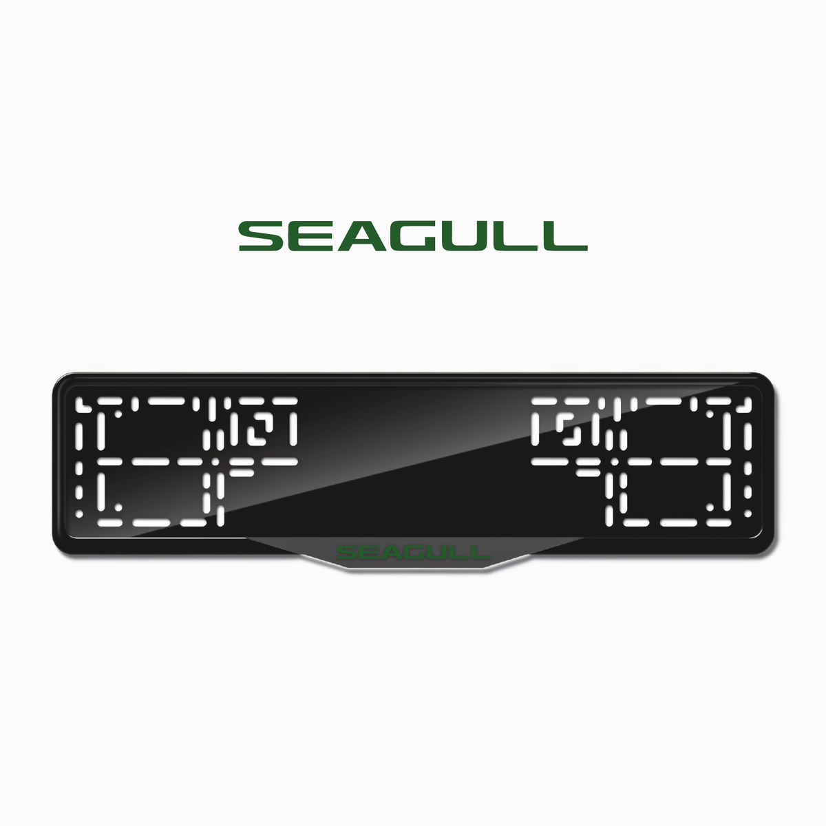 Cadres de plaque d'immatriculation Seagull - Vert - SATIN