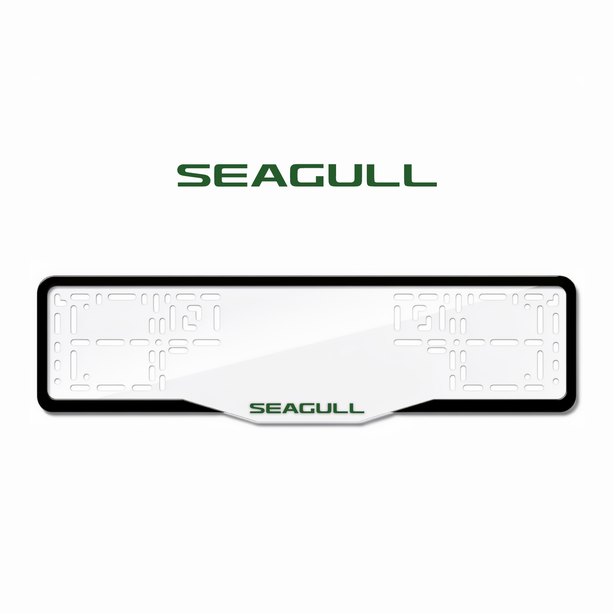 Cadres de plaque d'immatriculation Seagull - Vert - GLASS