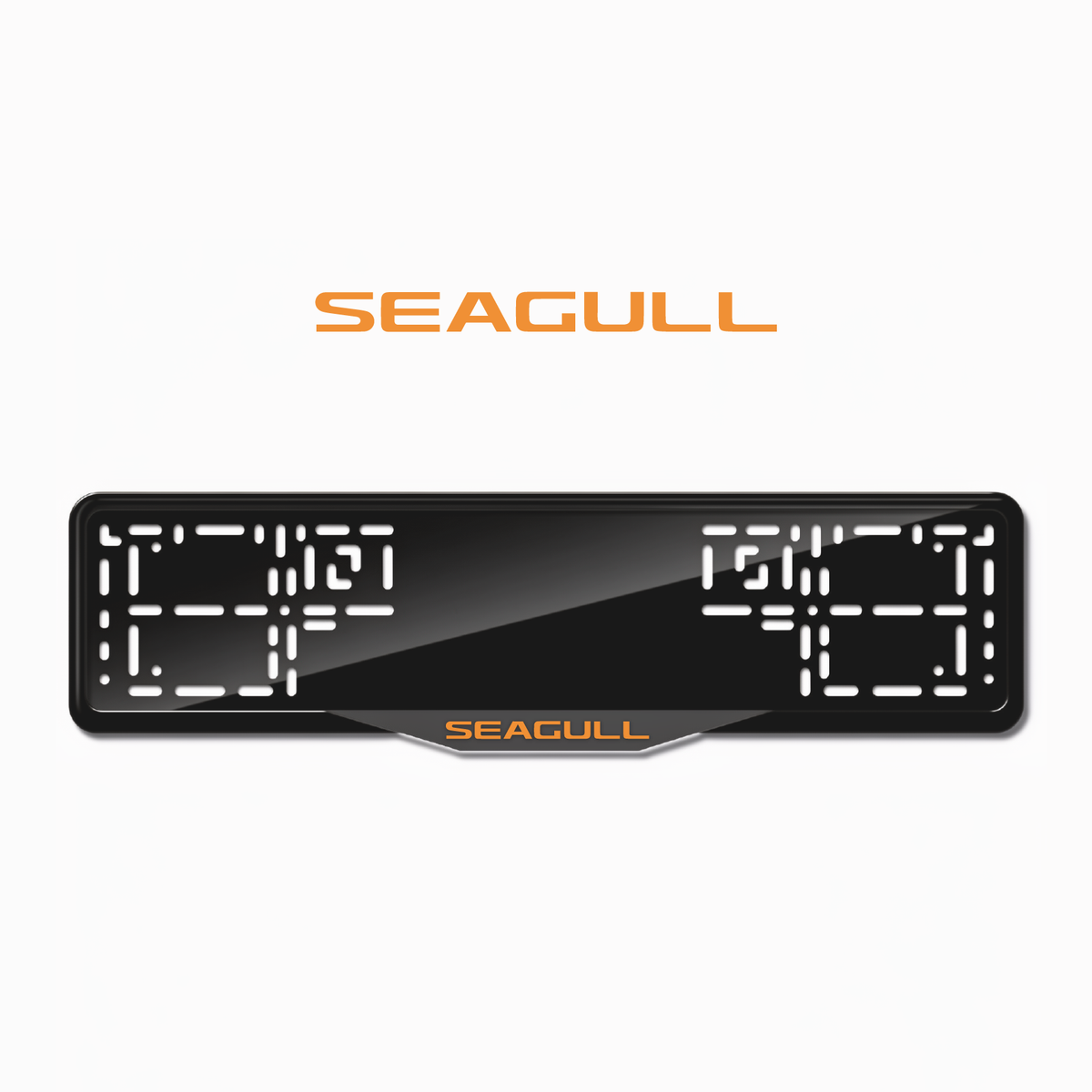 Cadres de plaque d'immatriculation Seagull - Orange Hermès - SATIN