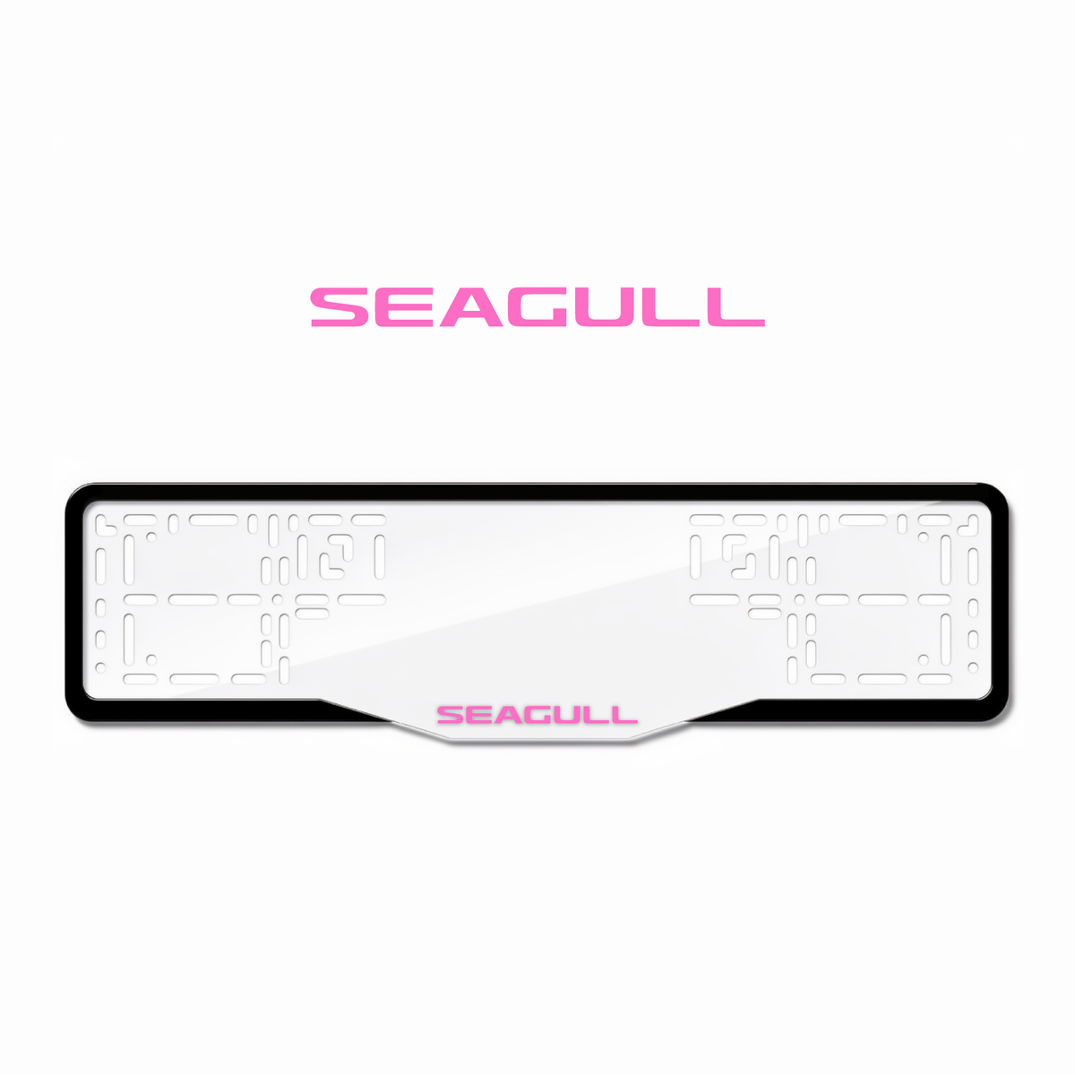 Cadres de plaque d'immatriculation Seagull - Rose - GLASS