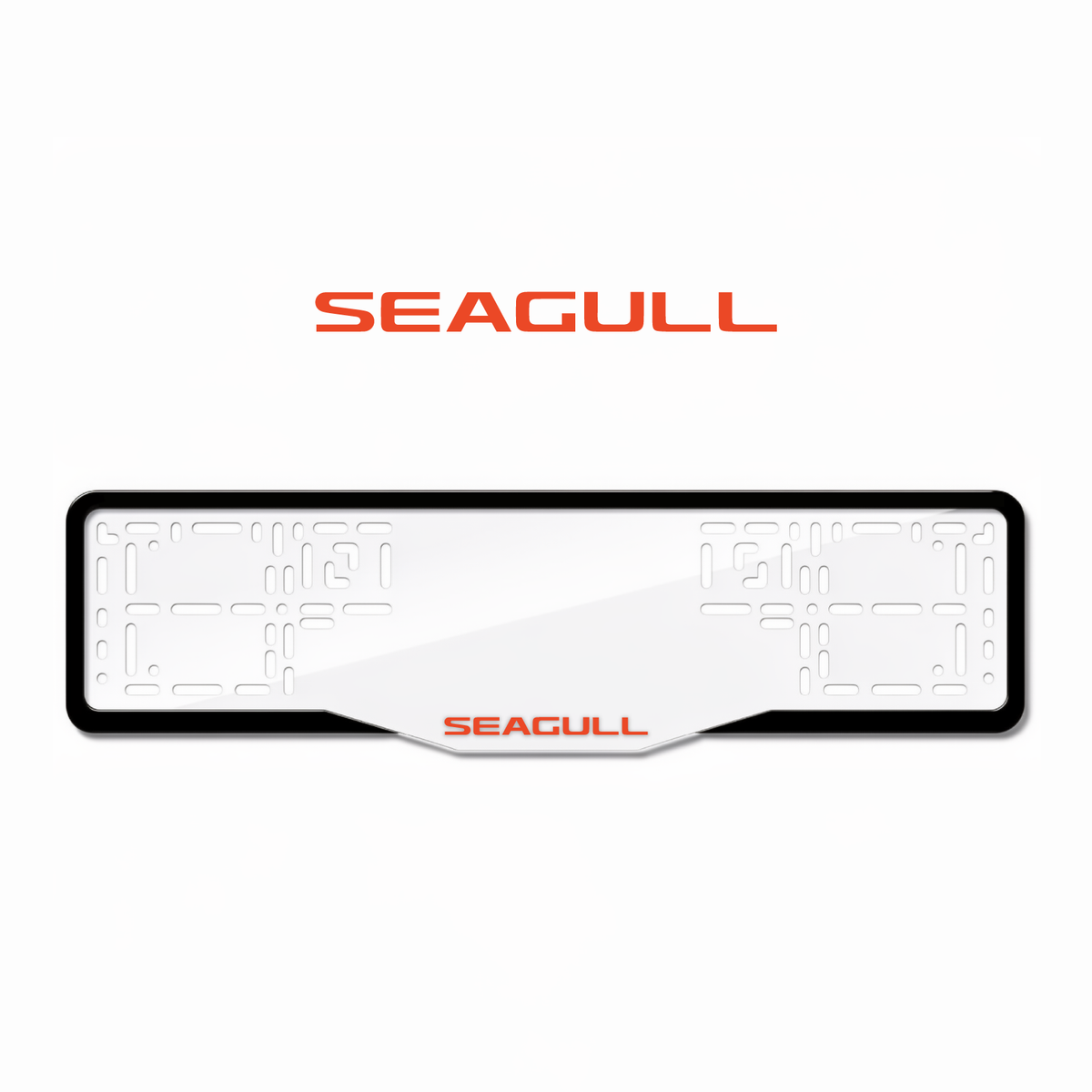 Cadres de plaque d'immatriculation Seagull - Rouge - GLASS