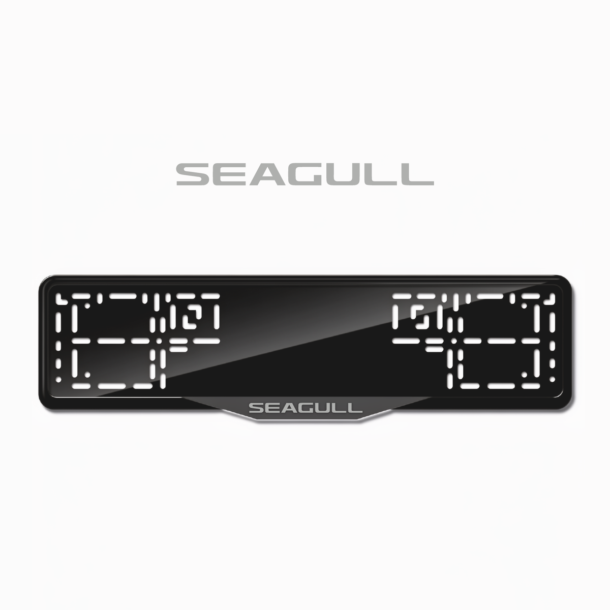 Cadres de plaque d'immatriculation Seagull - Gris - SATIN