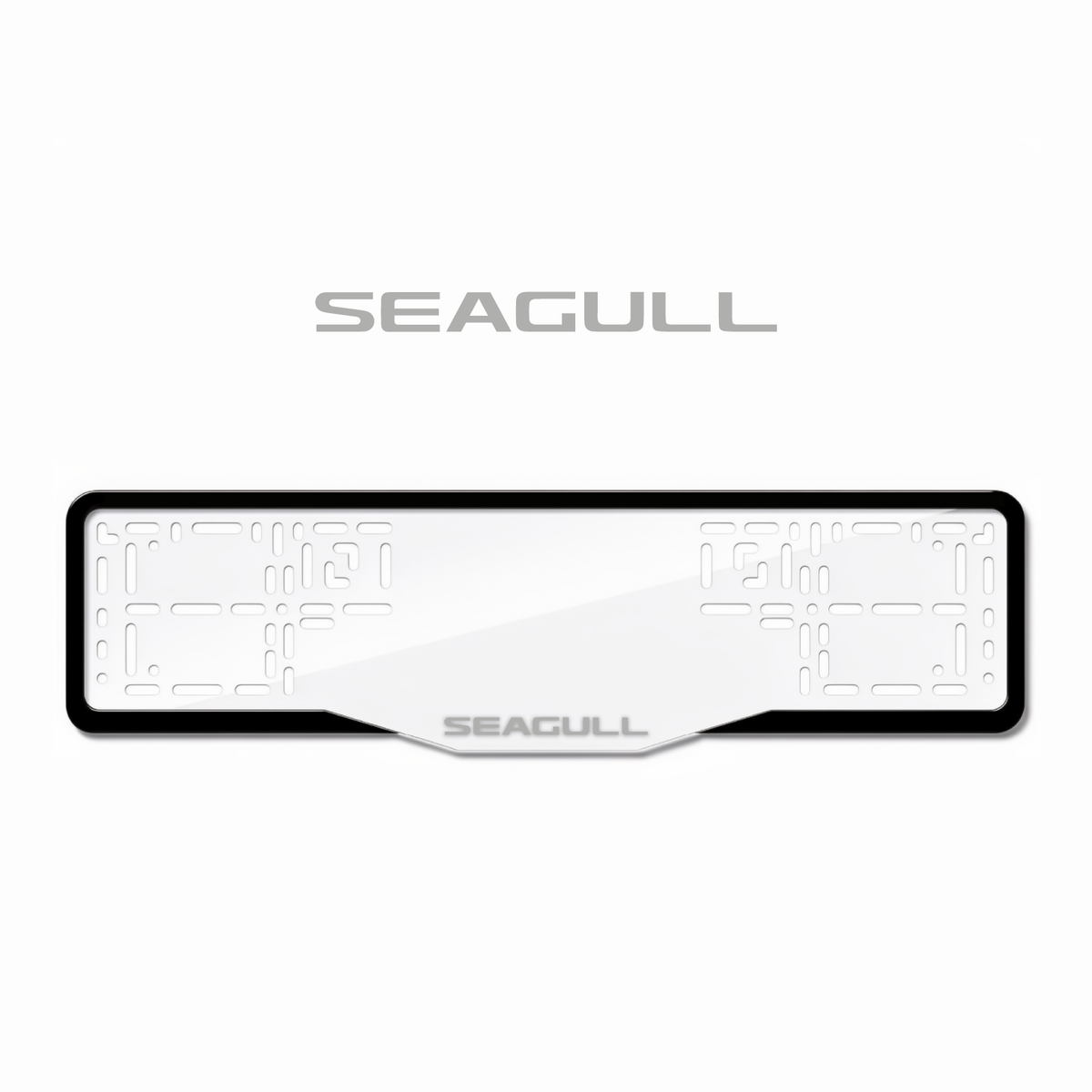 Cadres de plaque d'immatriculation Seagull - Gris - GLASS