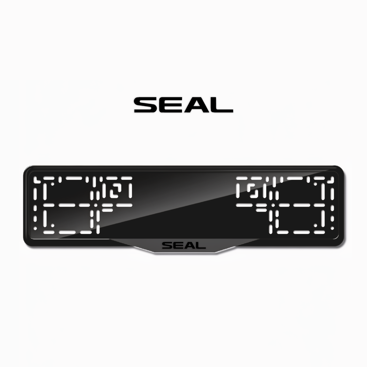 Cadres de plaque d'immatriculation Seal - Noir - SATIN