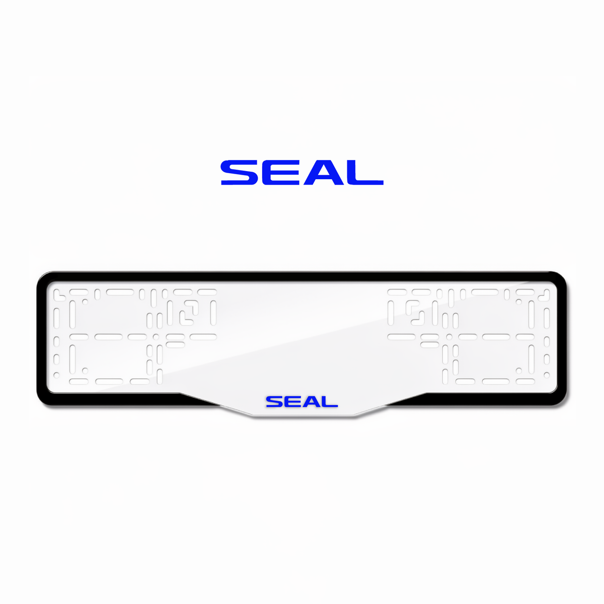 Cadres de plaque d'immatriculation Seal - Bleu - GLASS